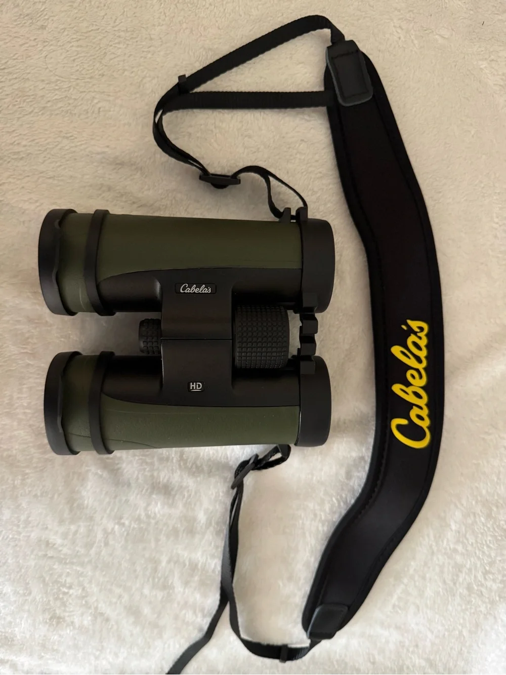 Cabela's Olive Green and Black Binoculars with Branded Strap